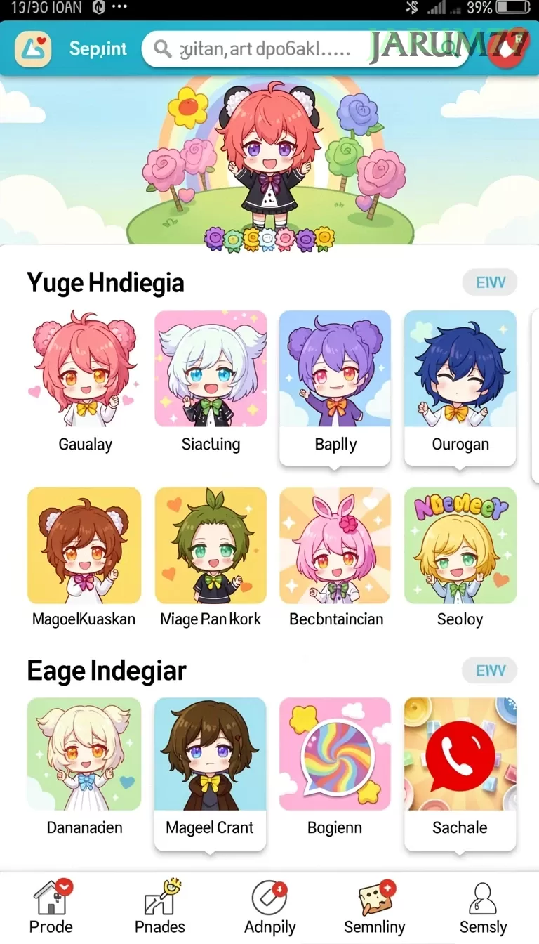 Cuplikan layar LOTUSHOKI — menu navigasi